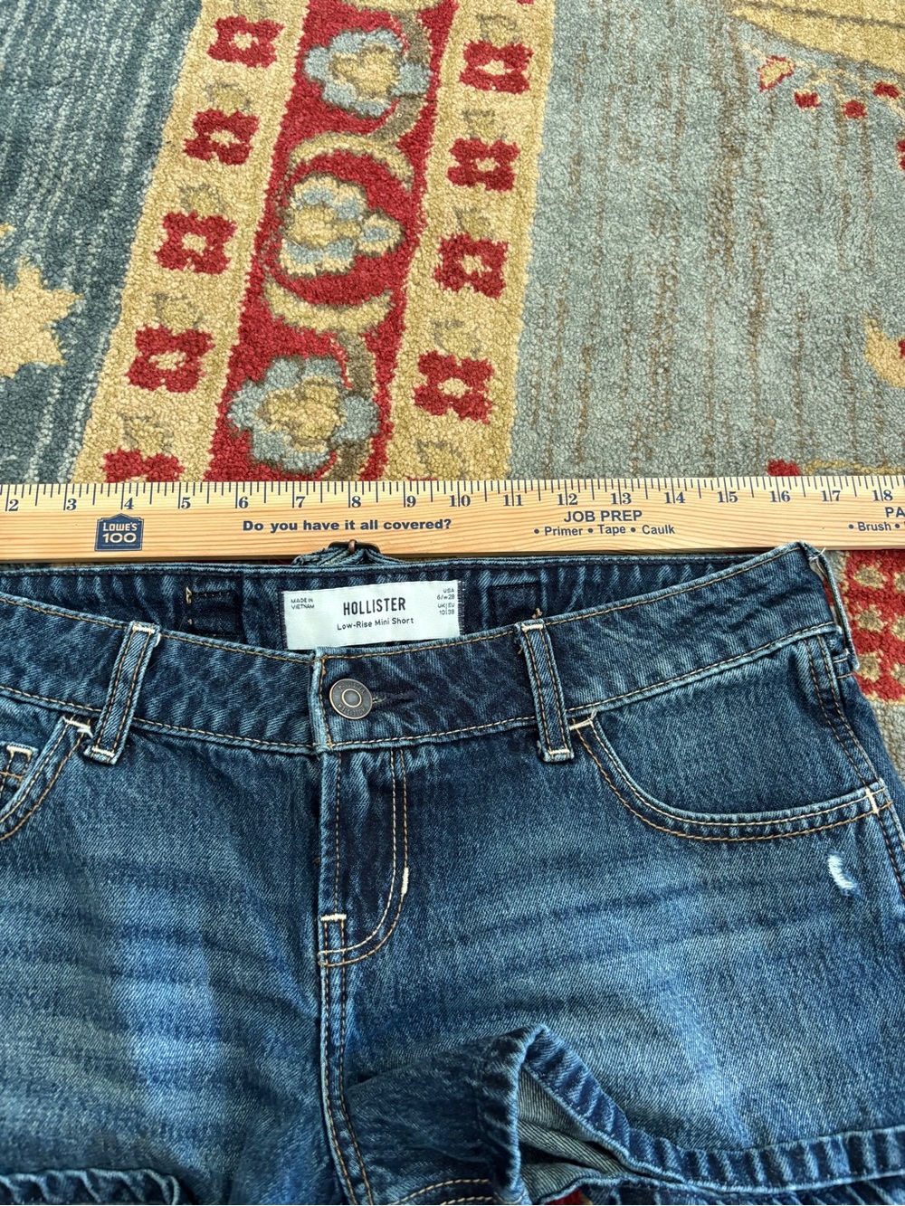 Hollister low rise mini jean shorts 6 - Picture 7 of 8